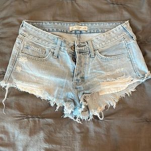 A&F light wash denim shorts